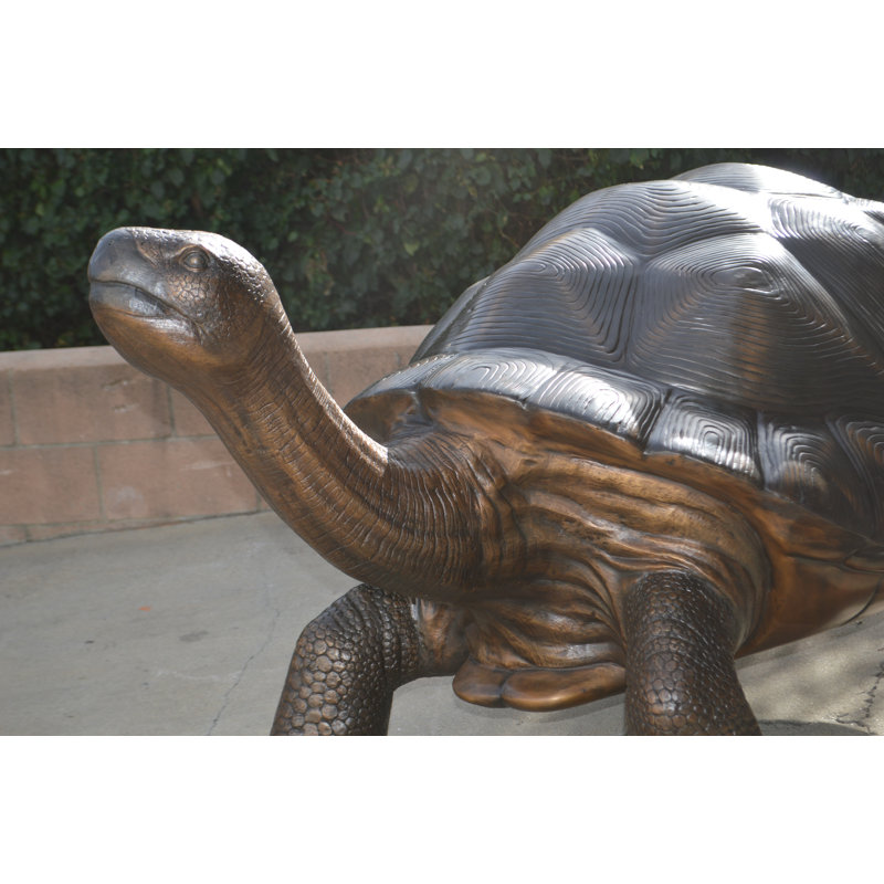 Giant Tortoise - Turtle bronze statue -  Size: 64"L x 36"W x 36"H. 