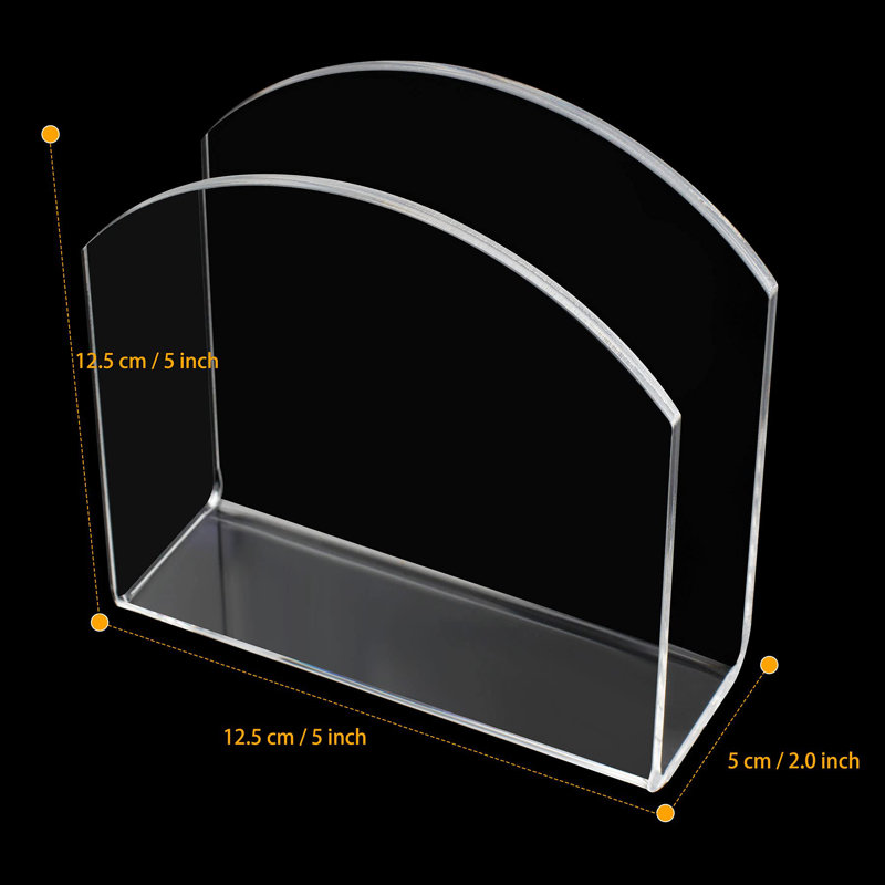 Porte-serviettes de table en acrylique transparent pour serviettes de table, support de serviettes de table en papier transparent