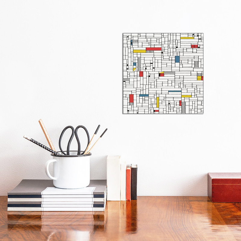 Computer Grid by Hemingway Design - Gallery-Wrapped Canvas Giclée on Canvas, Wrapped Canvas, 30.48 cm H x 30.48 cm W