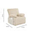 Canapés inclinables manuels peu encombrants, beige en fausse fourrure, style cinéma maison
