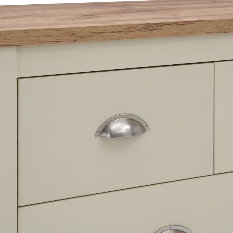 Aquitaine 112cm W 7 - Drawer Chest of Drawers, Cream/Oak