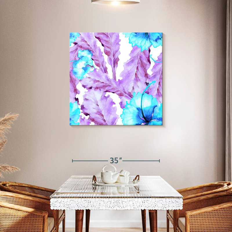 Hibiscus mauve et bleu Kerner, H 36 po x l 36 po
