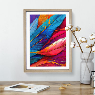 Splashed Feathers No.5 Abstract - Wall Art