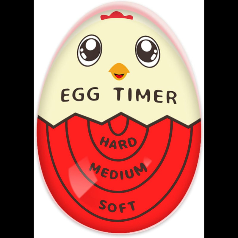 Egg Timer For Boiling Eggs Soft Hard Boiled Egg Timer That Changes Colour When Done,Red