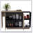Chesterfield 2-Shelf 1-Drawer Kitchen Island in Wengue and Light Oak, Combining Modern Design with Ample Storage and Display Space.-1226274763