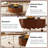 25.59"Retro Solid Wood Coffee Table Set