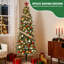 Arbre de Noël artificiel illuminé 6 / 7,5 / 9 pi, arbre de Noël avec lumières DEL, arbres de Noël artificiels minces, décorations de Noël pour le bureau, la maison-939744156