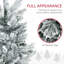 Grand arbre de Noël enneigé 6 pi avec 477 branches de neige, ouverture automatique, base en acier