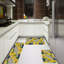 Ensemble de 3 tapis de cuisine bleu et jaune citron pour la cuisine et la salle à manger