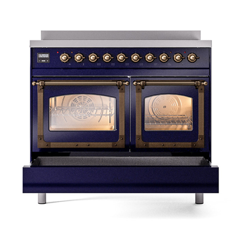 ILVE Nostalgie II Noblesse 40 po à induction, Midnight Blue/Burnished