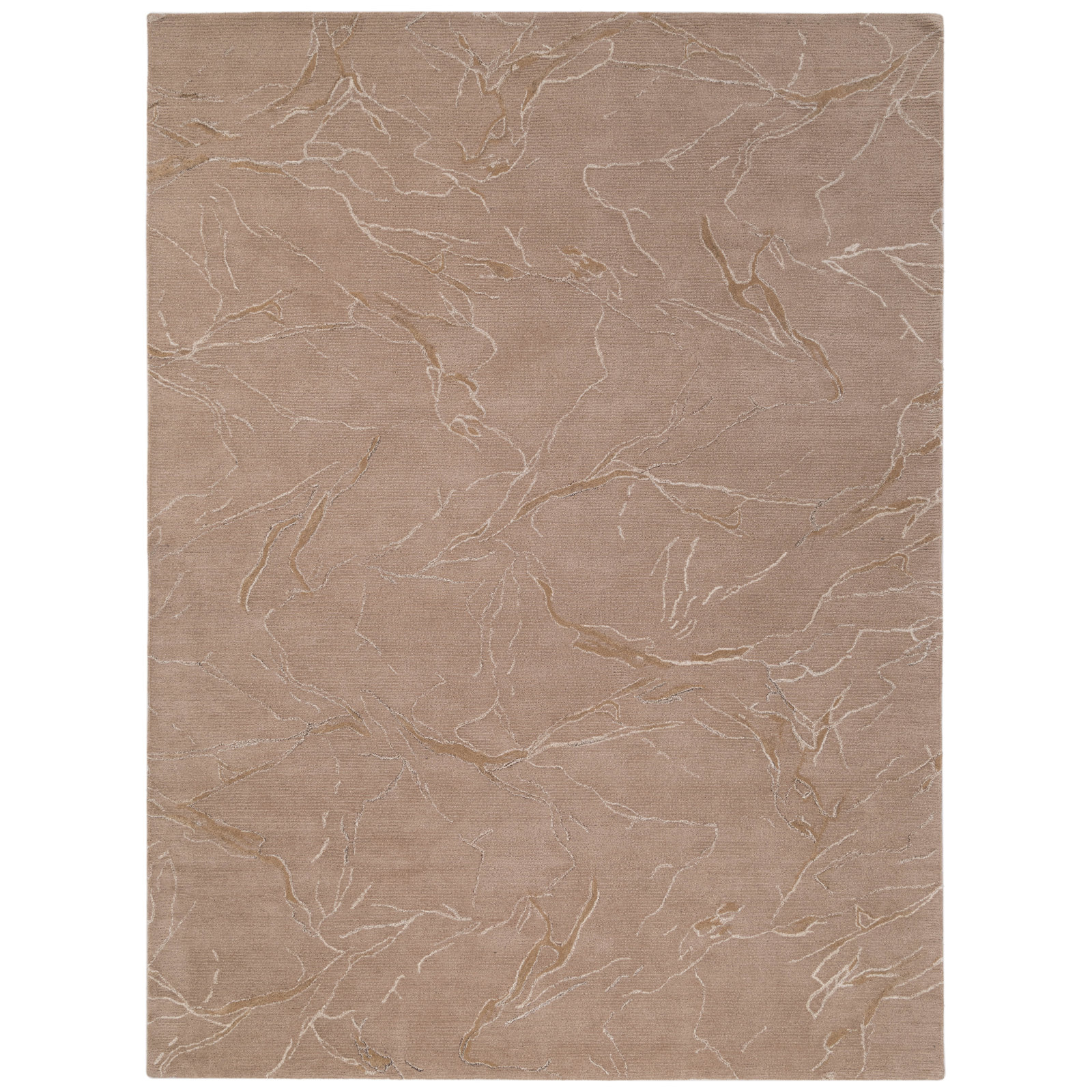 Ada Hand-Tufted Wool Abstract Area Rug, Rectangle 8'9" x 11'9", Clay