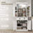 Cabinet 71" Kitchen Pantry With Motion Sensor Light, Storage Cabinet With 6-Door Shelves, A Drawer & 4 Adjustable Shelves-1663414504