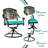  5-piece Outdoor Patio Dining Set, All-weather Cast Aluminum Patio Conversation Set With 4 Cushions Swivel Rocker Chairs For Backyard Garden Deck And 35.4" Square Table-580814438