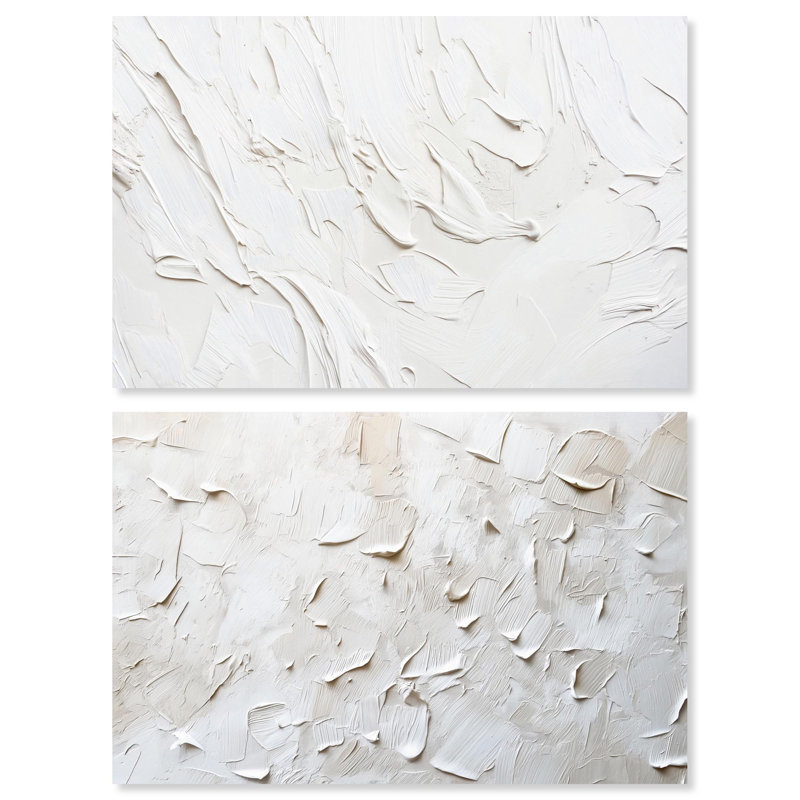 «Golden Tranquility Abstract Duo», art mural minimaliste sur toile par Art Remedy, Toile tendue avec châssis