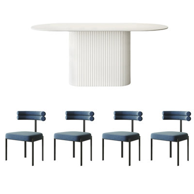 Nordic style modern minimalist dining table set