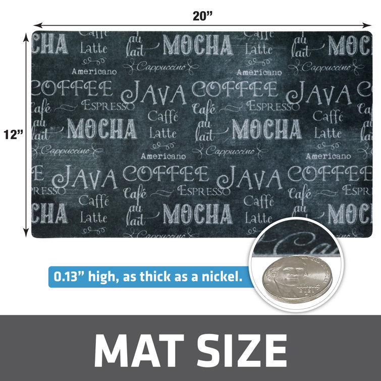 Waterproof Kitchen Mat, Coffee Themed Mat Waterproof Mat for Under Your Coffee  Maker or Tea Pitcher, Mat for Coffee Cart, Keurig Mat 