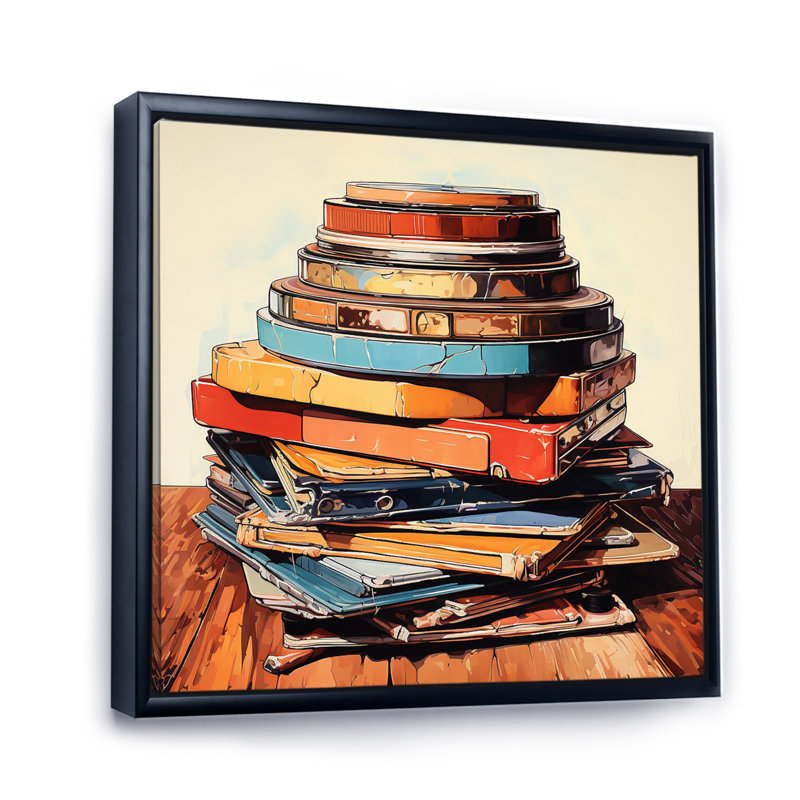 Impression sur toile vinyle, Cadre flottant noir, H 24 po x l 24 po x P 1 po