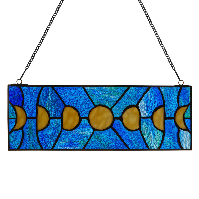 Panneau de vitrail rectangulaire en vitrail H 5 po