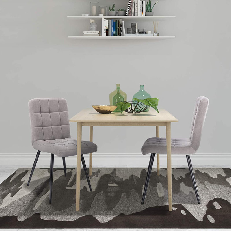 Anzalone Upholstered Dining Chair, Light Grey