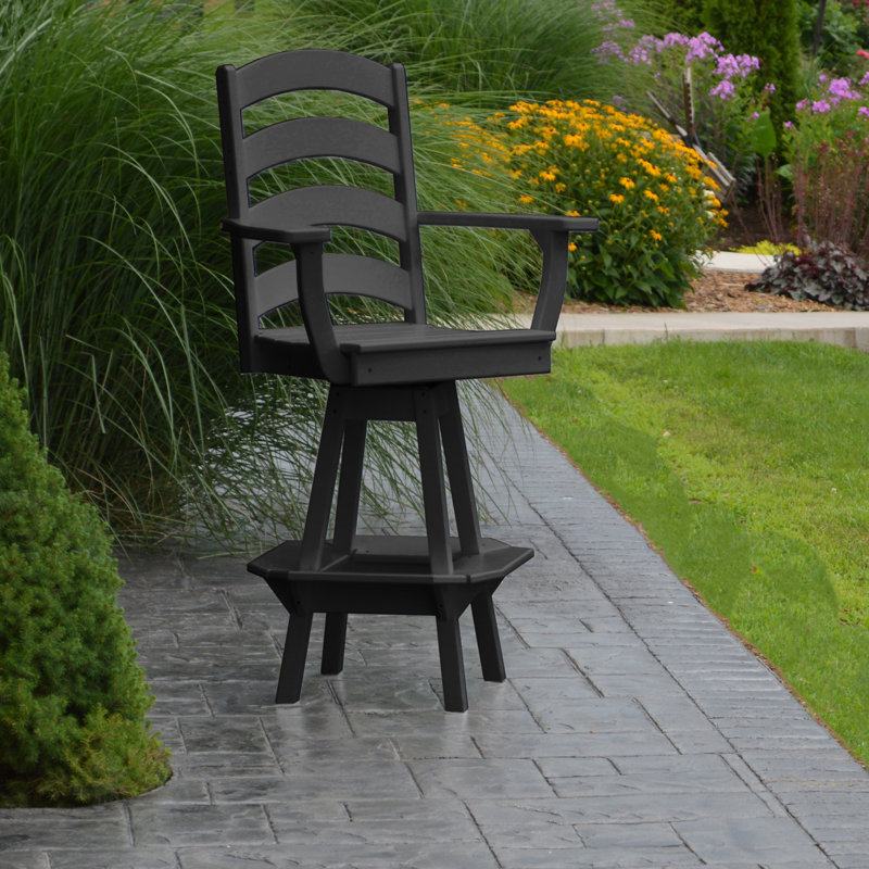 Tabouret de bar rotatif 29 po Nettie, Noir