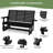 HIPS Patio Glider with Cup Holders, Durable Poly Lumber Material, All-Weather Resistant, Horizontal backrest and Deep Contoured Seat, Heavy Duty 900 LB-1548018696