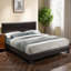 Grand lit tapissier en similicuir avec tête de lit ajustable-1940115316