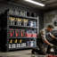 Étagère de garage ajustable 75 x 23,7 x 69 pouces, unité de rangement industrielle classique en métal noir