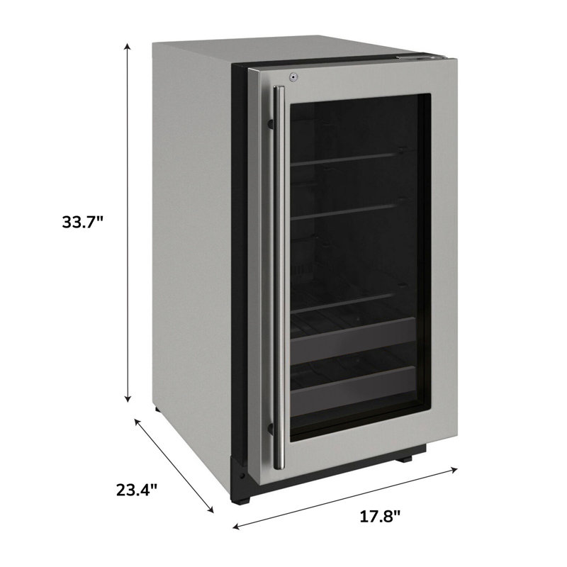 U-Line 17.75'' W Convertible Mini Fridge, Right