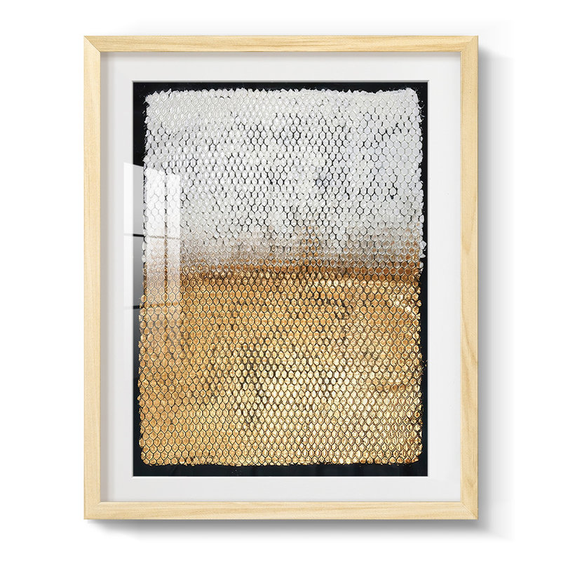 Imprimé albâtre I, encadré sur papier, Naturel