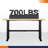 72" W x 36" D 4-Motor Electric Adjustable Height Workbench with Solid Wood Top