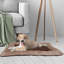 Lit pour chien en mousse à mémoire de forme Sherpa 43 x 29 PETMAker - Bord extérieur en nylon résistant à l'eau, brun clair-27271196-27271194