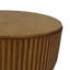 Table basse de rangement moderne, plateau relevable rond de 31 pouces, bois brun foncé