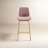 Amar Bar Stool In Fabric And Natural Ash Base - Set Of 1-347543991