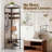 Coat Rack Corner Hall Tree, Industrial 4-Tier Coat Rack With Shoe Storage, 8 Movable Hooks And 2 Shelves