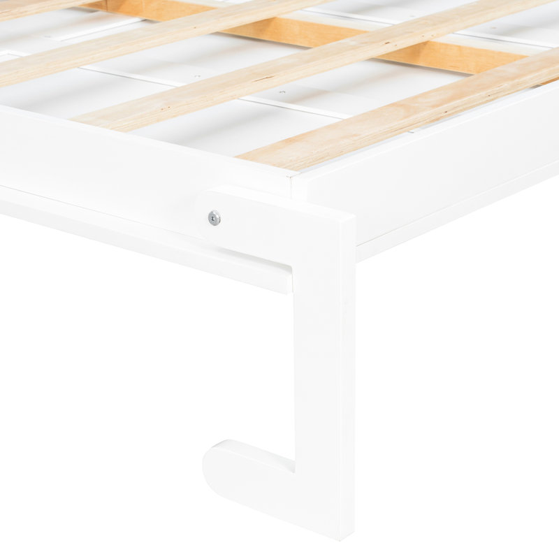 Grand lit mural blanc, idéal pour la gymnastique à domicile, pliable dans l'armoire, matelas pliable de 8 pouces, mécanisme à double piston