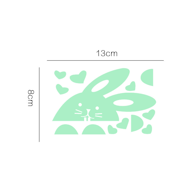 Rabbit Glow in Dark Wall Sticker Set