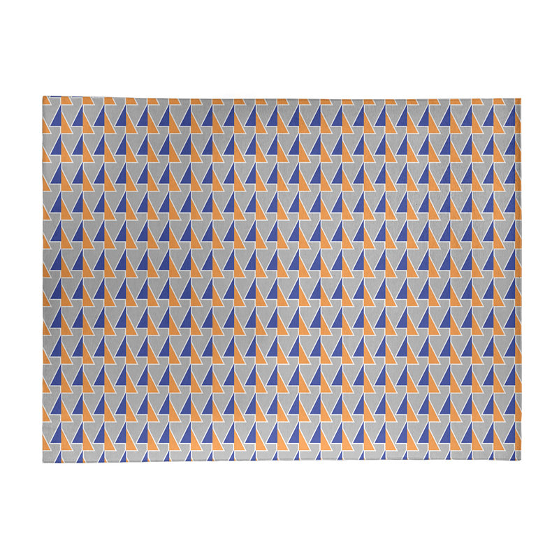 Tapis gris/bleu/saumon-zone shifted arrows, Rectangle 9 pi x 12 pi