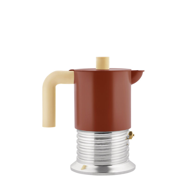 Alessi "Vite" Moka Espresso Maker, Brown, 5.1
