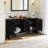 60" Wood Mid Century Modern Sideboard With Adjustable Shelves-116480062