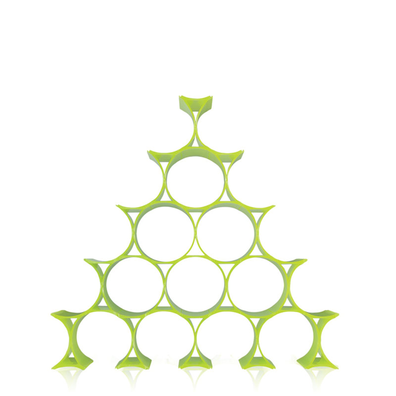 Infinity 10 Bottle Tabletop Wine Bottle Rack, Yellow