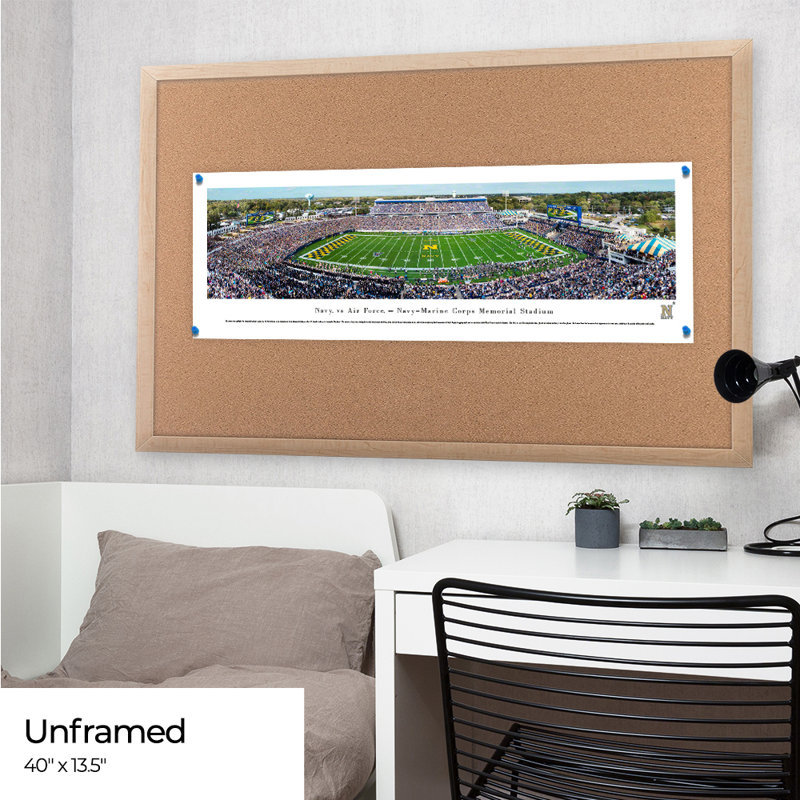 Impression panoramique de la NCAA, H 13,5 po x l 40 po x P 0,1 po, Unframed