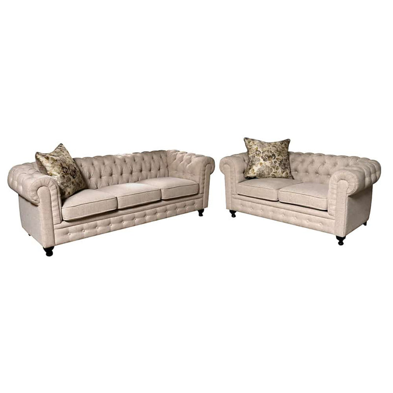 Evana Tufted Sofa Loveseat Set