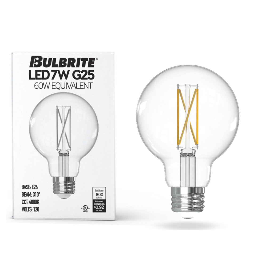 60 Watt Equivalent G25 E26/Medium (Standard) Dimmable 4000K LED Bulb Bulbrite Industries