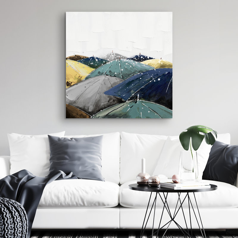Umbrellas - 32"x32" art on canvas