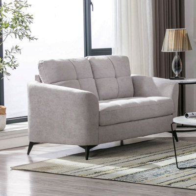 60" Woven Fabric Loveseat