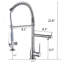 Commercial Kitchen Faucet Pull Down Sprayer Brushed Nickel Single Handle Kitchen Sink Faucet