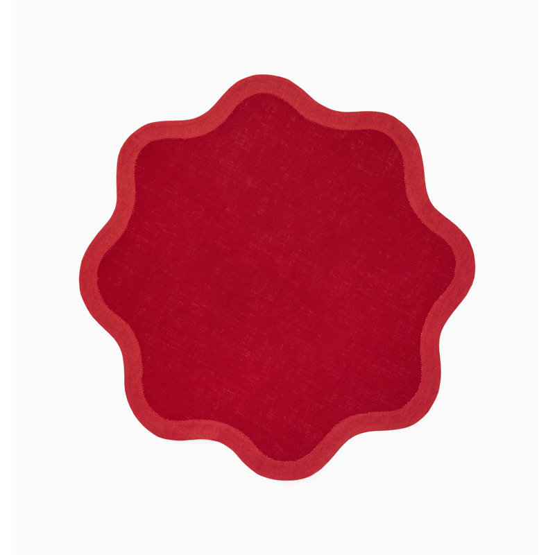 Ondulato Linen Novelty Napkins, Poppy