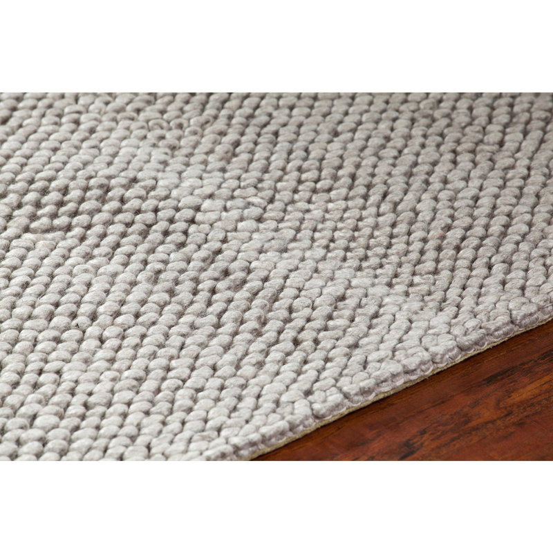 Burton Textured Contemporary Gray Area Rug, Rectangle 7'9" x 10'6"