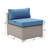 Luis Metal Outdoor Armless Lounge Chair