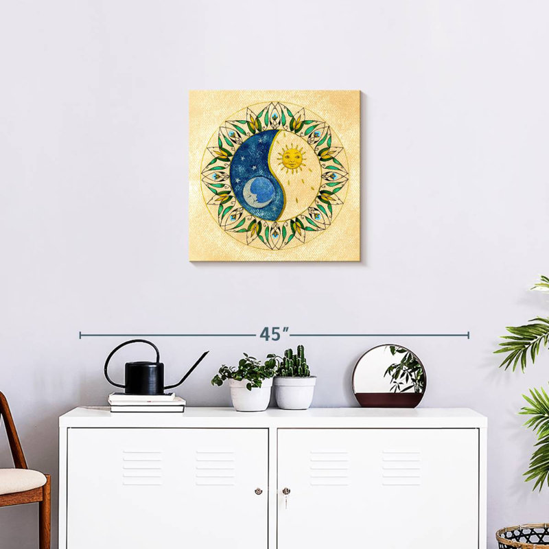 Soleil et lune Oberle, H 20 po x l 20 po